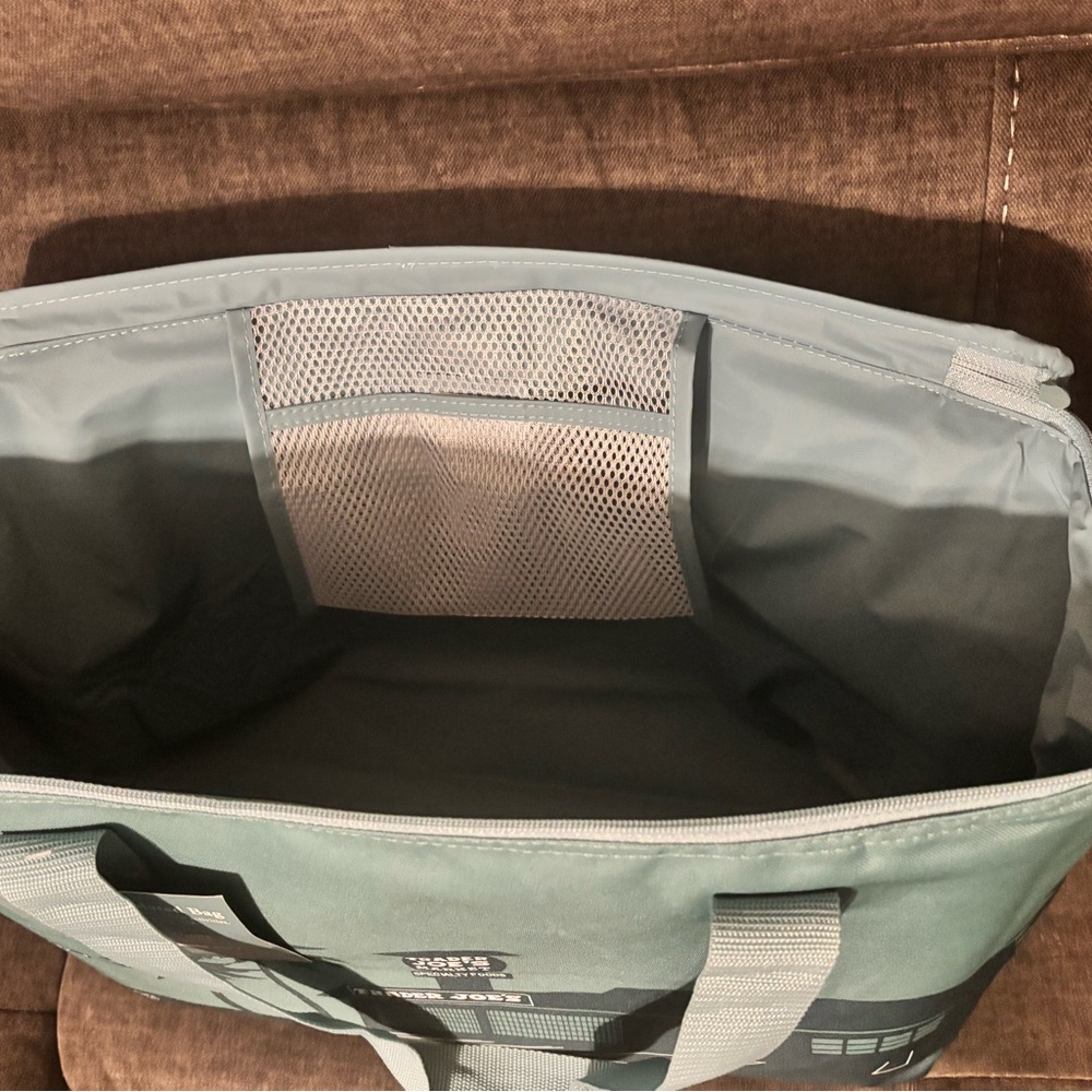 Trader Joe's Large Reusable Insulated Tote - Dusty Blue - Picture 5 of 6